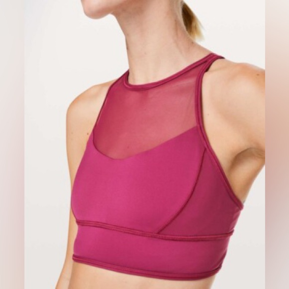 Lululemon Wake & Train Long Line Bra Star Ruby Sz 10